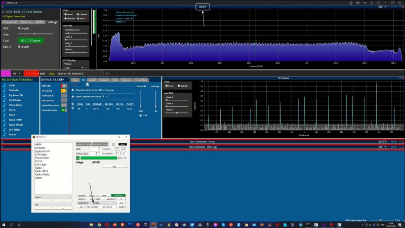 QIRX+RTL-SDR R820T vs QT+RSP1A