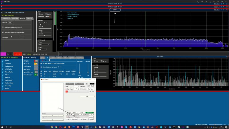 QIRX+RSP1A vs QT+RTL-SDR R820T