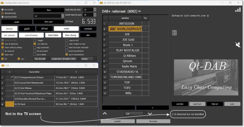 Qt-DAB-6.X updated with unid TII codes shown.