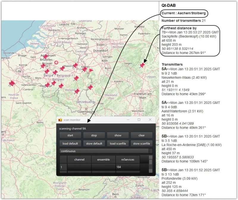 Furthest distance now shows the most distant location of all scanned channels