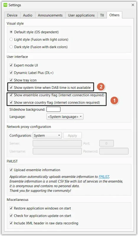 Enable flags and system time Enable flags and system time