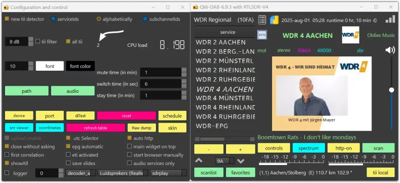 Number of back-ends running simultaneously