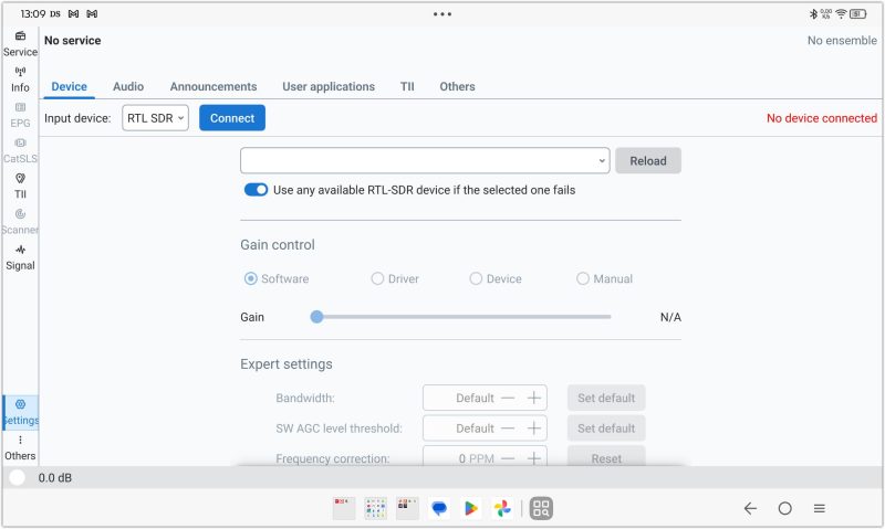 Connecting the App to a file or a device Connecting the App to a file or a device