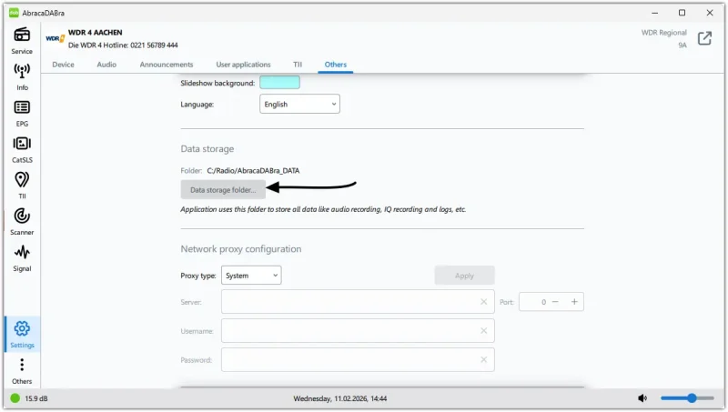 AbracaDABra 4.0.0 Settings