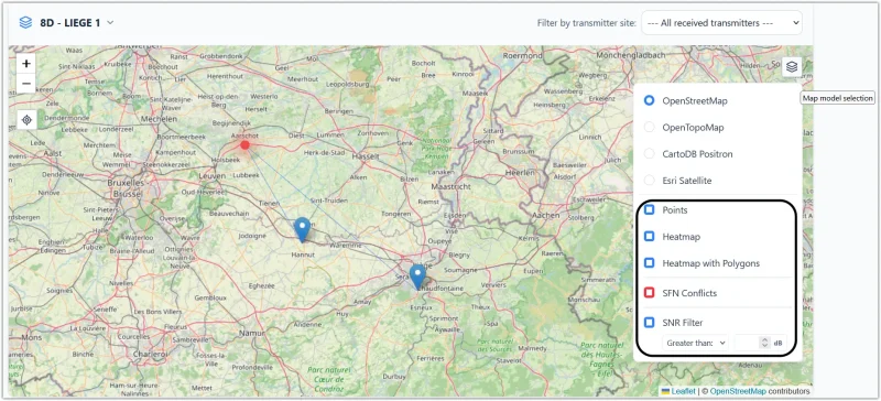 Map layer options Map layer options