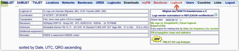 fmlist logbook fmlist logbook